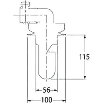 426-002 通気弁つき洗濯機用排水トラップ 1個 カクダイ 【通販モノタロウ】