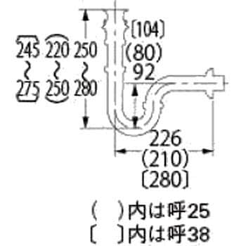 4337-38 横穴つきPトラップ 1個 カクダイ 【通販サイトMonotaRO】