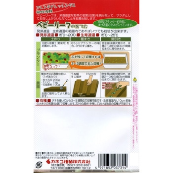 [タネ】ベビーリーフ_ミックス フレンチ風 カネコ種苗