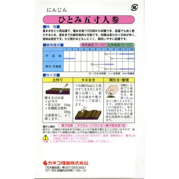 [タネ】にんじん ひとみ五寸 カネコ種苗