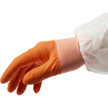 耐薬手袋 ORANGE NITRILE 90枚入 アズワン