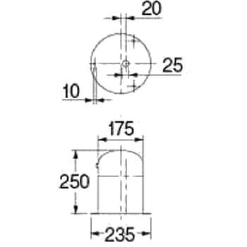 626-138 立型散水栓ボックス 1個 カクダイ 【通販モノタロウ】