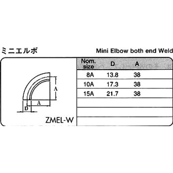サニタリーミニエルボ(SUS316L) フジトク