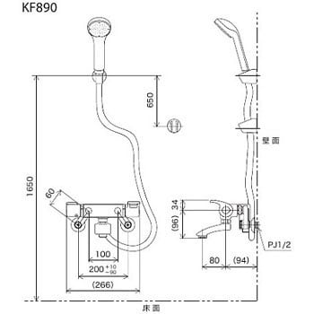 サーモスタット式シャワー KF890シリーズ フルメッキワンストップ