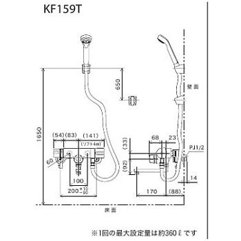 定量止水付サーモスタット式シャワー KF159Tシリーズ KVK