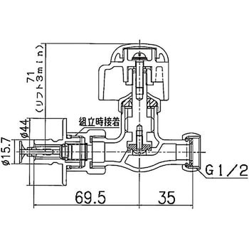 K19STU 分岐止水栓 とめるぞう付(緊急止水機能付) K19STU 1個 KVK