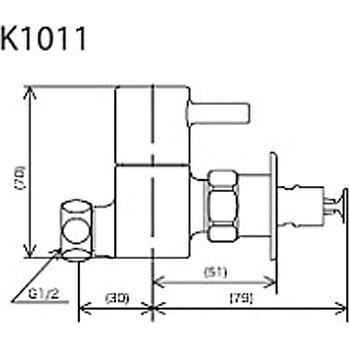 K1011 分岐止水栓 とめるぞう付(緊急止水機能付) K1011 1個 KVK 【通販