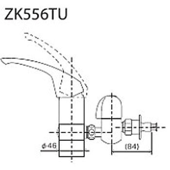 KVK 流し台用シングルレバー式混合栓用分岐金具 ZK556TU-