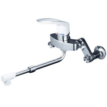 KVK (寒)締めソケット付シングル混合栓(eレバー) KM5010ZTHAEC KVK 楽締めソケット付シングルシャワー付混合栓(eレバー)(寒冷地用