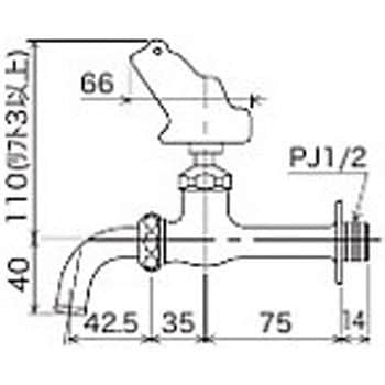 K125B ガーデニング水栓(カエルハンドル付) 1個 KVK 【通販サイト