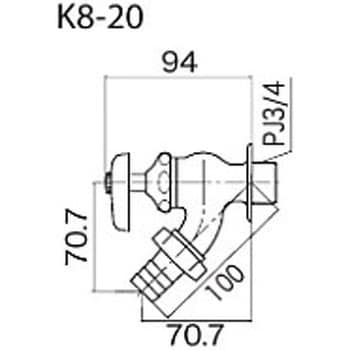 散水栓 K8 KVK 散水栓・蛇口 【通販モノタロウ】