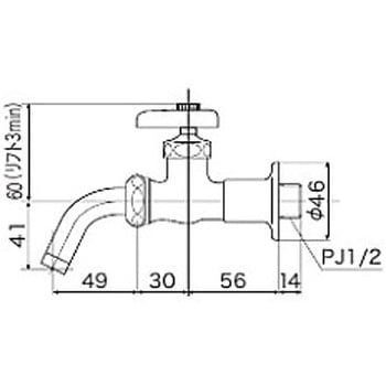 送り座付吐水口回転形水栓 K111 KVK