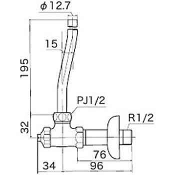 アングル形止水栓ドライバー式 K6A KVK