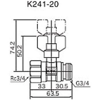 耐熱ボールバルブRc3/4めねじ×G3/4おねじ KVK