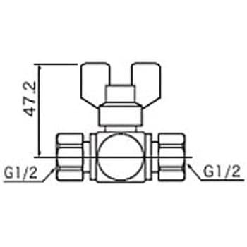 耐熱ボールバルブG1/2ナット×G1/2ナット KVK