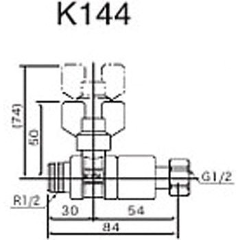 逆止弁付ボールバルブ13(おねじ×ナット型) KVK