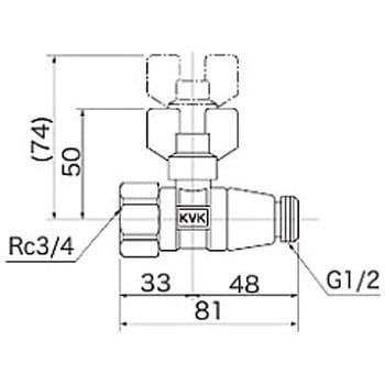 K147 逆止弁付ボールバルブ20×13(めねじ×おねじ) K147 KVK 蝶形 K147 逆止弁付ボールバルブ20×13(めねじ×おねじ) K147 KVK 蝶形