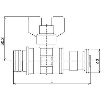 GDVA-13F3 バルブ付ファスナーアダプター(主管用) 1個 KVK 【通販モノタロウ】