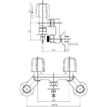 KM33WUK 吸気弁付洗濯機用混合栓 1個 KVK 【通販モノタロウ】