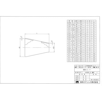 S-304 溶接 同心レジューサー (W)CR 協和ステンレス