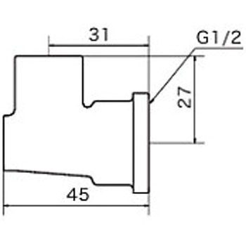 銅管用座付水栓エルボ KVK