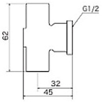 銅管用座付水栓チーズ KVK