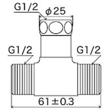 Z742 片ナットオスネジチーズB KVK 青銅製 ねじ込み継手 呼び径 Z742 片ナットオスネジチーズB KVK 青銅製 ねじ込み継手 呼び径