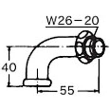 洗たく機用吐水口回転形水栓用ノズル13(1/2) KVK