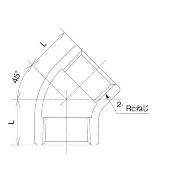砲金45°エルボ オンダ製作所