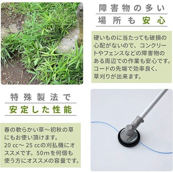 草刈用ナイロンカッター 静音コード YAMAZEN(山善)