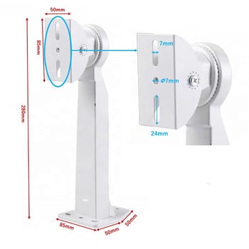 監視カメラアルミ合金ハウジングブラケット取り付け金具 壁面用280mm【白】 bitstrong
