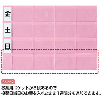 おくすりカレンダー ダブルポケットタイプ 金鵄製作所