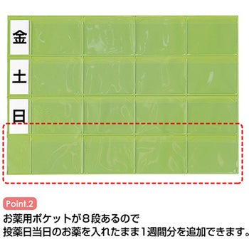 おくすりカレンダー ダブルポケットタイプ 金鵄製作所