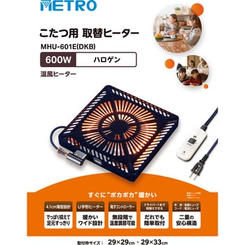 MHU-601E(DKB) こたつ用取替ヒーター 1台 METRO 【通販サイトMonotaRO】