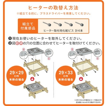 こたつ用取替ヒーター METRO