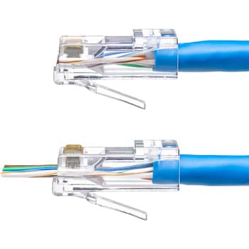 サンワサプライ RJ-45コネクタ(カテゴリ6、貫通型、単線・より線共用