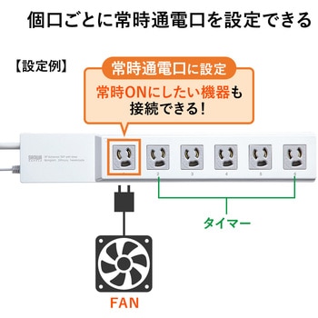タイマー付きタップ サンワサプライ