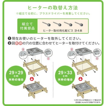 MCU-501EC(KB) こたつ用取替ヒーター 1個 METRO 【通販モノタロウ】