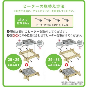 こたつ用取替ヒーター METRO