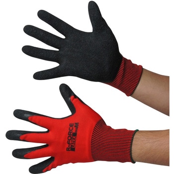 天然ゴム背抜き手袋 アールフォース 10P ACE GLOVE