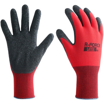 天然ゴム背抜き手袋 アールフォース 10P ACE GLOVE