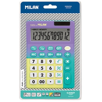 MILAN ビッグキー電卓12桁 SUNSET 151812 MILAN