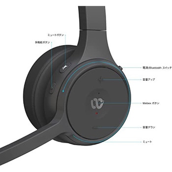 ワイヤレスヘッドセット 722 両耳タイプ HD オーディオ AIノイズキャンセリング Bluetooth 5.0 23時間連続通話 Cisco(シスコ)