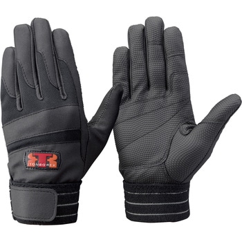 合成皮革×甲ニット手袋 E-843BK トンボレックス(TONBOREX)