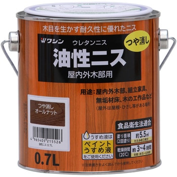 油性ニス 和信ペイント 屋内外木部用 つや消しオールナット色 1缶(0.7L) - 【通販モノタロウ】