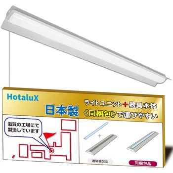1箱に同梱タイプ(器具本体・ライトユニット)LED一体型ベース照明 両反射笠 HotaluX(ホタルクス)