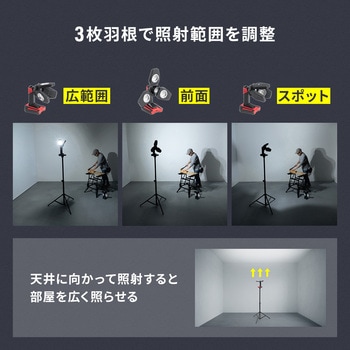 LED投光器 USB充電式 高輝度(屋外用・三脚付き) サンワダイレクト