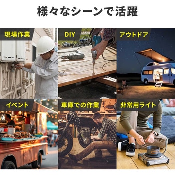 LED投光器 USB充電式 高輝度(屋外用・三脚付き) サンワダイレクト