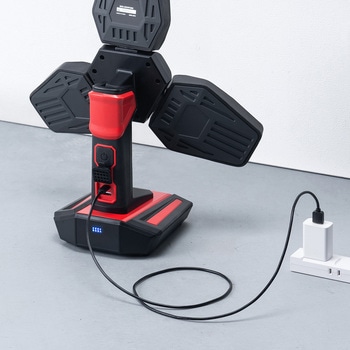 LED投光器 USB充電式 高輝度(屋外用・三脚付き) サンワダイレクト