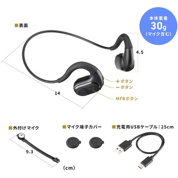 ヘッドセット Bluetooth オープンイヤー サンワダイレクト